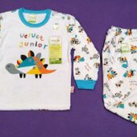 Pakaian Setelan Baju Bayi Velvet Junior Lengan Panjang Limited