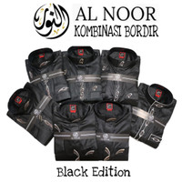 AL NOOR BORDIR HITAM (Gamis Alnoor Premium Kombinasi Bordir Murah)