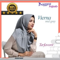 Jilbab Hijab Instan Untuk Wajah Bulat Modis Vierna Grey Langsung Pakai