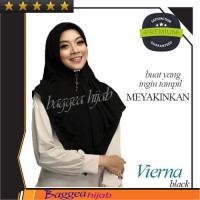 Jual Hijab Jilbab Kerudung Instan Wajah Bulat Vierna Hitam Model Terbaru Murah
