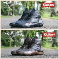 Boot kickers ziper kulit sepatu pria wanita Paling Laris