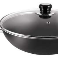TERLARIS - PANCI WOK PAN 32 CM BESAR - TUTUP KACA KOREA SPT LRC SEOUL