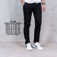 Celana chino hitam / celana panjang katun hitam / celana pria