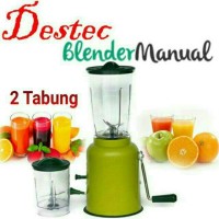 Destec Blender Tangan Manual Putar 2 tabung 2tabung