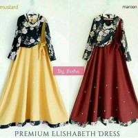 Jual new elisabet dress/maxi/dress muslim/dress pesta/gamis/abaya/ murah Murah