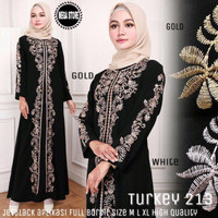 Jual Abaya turki hitam bordir gaun pesta murah Murah