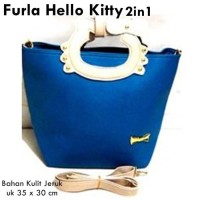 T2105 TAS WANITA SELEMPANG 2 IN 1 FURLA HELLO KITTY TOZKA