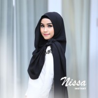 Jual Jilbab Model Pashmina Instan warna Hitam Hijab Instan Nisa Terbaru Murah