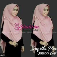 Jual HIJAB KERUDUNG JILBAB INSTAN KHIMAR SHAKIRA SAQILlA PEARL JUMBO SYARI Murah