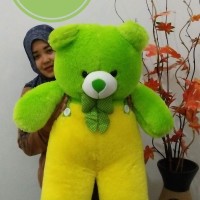 BONEKA BERUANG TEDDY BEAR JOJON JUMBO HIJAU KUNING MERAH CREAM