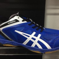 Best Sepatu badminton professional Alligator biru/putih original new