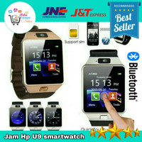 JAM TANGAN PRIA BRANDED SMARTWATCH U9 DZ09 BLACK SILVER ORIGINAL