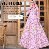 STEFFI DRES JUMBO gamis longdres katun jepang motif bunga busana pesta