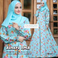 SANDRA DRES gamis jumbo LD 120 longdres katun jepang syari polos