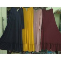Jual Gamis polos susun satu, rampel satu, gamis canda susun jersey