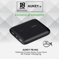 aksesoris hp powerbank bagus Aukey PB N42 Pocket 10000mAh Power Bank