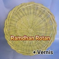 Piring Rotan Vernis - Piring Berbahan Rotan Pernis - Piring Cirebon