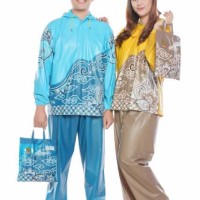 DISKON JAS HUJAN STELAN MOTIF BATIK INDONESIA merk TIGER HEAD BAJU C