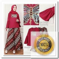 wilujeng online shop BUTTERFLY SETELAN BATIK JUMBO WANITA SETELAN KULO