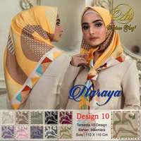 Hijab jilbab scarf segiempat motif maxmara satin naraya 10 ecer grosr