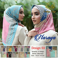 Hijab jilbab scarf segiempat motif maxmara naraya 2 ecer n grosir