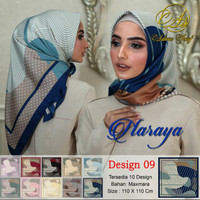 Hijab jilbab scarf segiempat motif maxmara satin naraya 9 ecer grosir