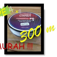 Senar Benang Pancing PE 4 Abu2 Murah,bagus,halus X8-0.32mm-40lb-300m