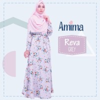PROMO LIMITED Gamis Amima Reva Dress Grey baju gamis wanita busana mu