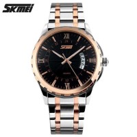 SKMEI Jam Tangan Analog Pria - 9069CS Hitam Emas