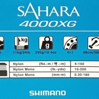 Reel Pancing Shimano Sahara FI 4000XG Seri Tahun 2016 GARANSI RESMI