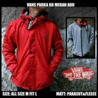 Jaket Semi Parka Parasut Vans Waterproof Anti Air Pria Wanita Grosir