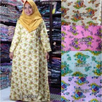 PROMO Gamis Katun Jepang Lokal Motif Bunga Baju Gamis Dewasa