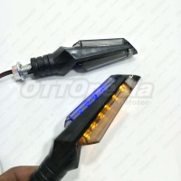 Aksesoris Motor Lampu Sein Sen Double LED 2warna 2sisi Vario 150 2018