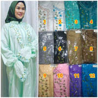 Jual mukena terusan tanpa tudung. abaya parasut tisu bordir Murah