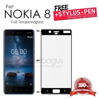 Nokia 8 Imak Full Cover Layar Penuh Tempered Glass Antigores Kaca TG
