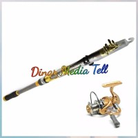 Paket Joran Pancing Laut Carbon Fiber Dan Reel 10 Bearing