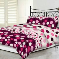 PROMO Terbaru Bedcover Sprei Bantal Selimut Polkadot Maroon