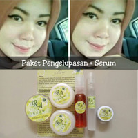 Jual RA GLOW ORIGINAL (PAKET PENGELUPASAN+SERUM GLOWING) PEMUTIH WAJAH Murah