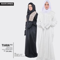 Jual Mukena Ponco Tanpa Tudung Kepala Tiara 312 Putih Hitam Renda Abaya Murah