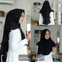 Jual Jilbab Instan Ixora Mutiara Hitam / Murah Wanita / HIjab Daily Murah