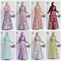 Gamis set pashmina lana dress pesta by queenalabels