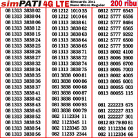 Jual Kartu Perdana Nomor Nomer Cantik Simpati 4G Rapih Telkomsel Murah