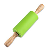 Rolling pin plastik food grade warna hijau / gilingan adonan kue