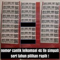 Jual nomer cantik seri tahun simpati telkomsel nomor kartu perdana 4G lte Murah