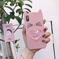 iPhone 7 Plus / 8+ Lucky Cat Water Glitter Silicone Back Cover Case