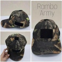 Best Topi RAMBO ARMY polisi tentara dots loreng