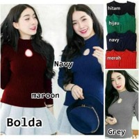 Harga berkualitas cewe00964 baju atasan wanita bolda turtleneck | antitipu.com Harga berkualitas cewe00964 baju atasan wanita bolda turtleneck | antitipu.com