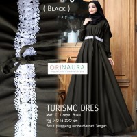 Jual baju muslim gamis dress abaya crepe polos renda turismo ori Murah