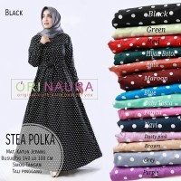 Gamis Muslimah Dress Katun Jepang (STEA POLKA) Ori Naura