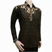 kemeja pria batik hitam manis artora